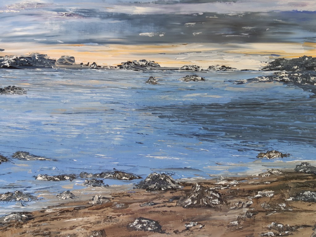 Huile sur toile, au couteau, Bretagne 2023
40 x 30